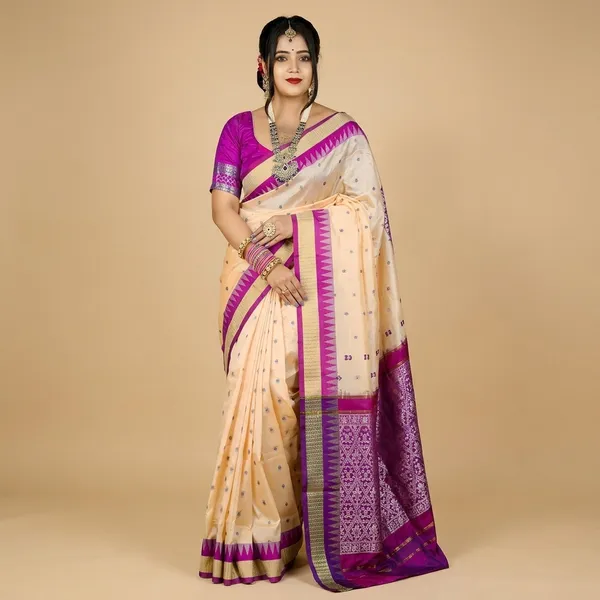 Weaver_Store_Temple_Border_Sambalpuri_Art_Silk_Saree_(Beige)
