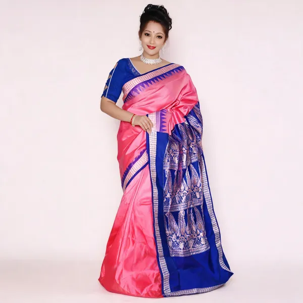 National_Saree_Temple_Border_Sambalpuri_Art_Silk_Saree_(Pink)