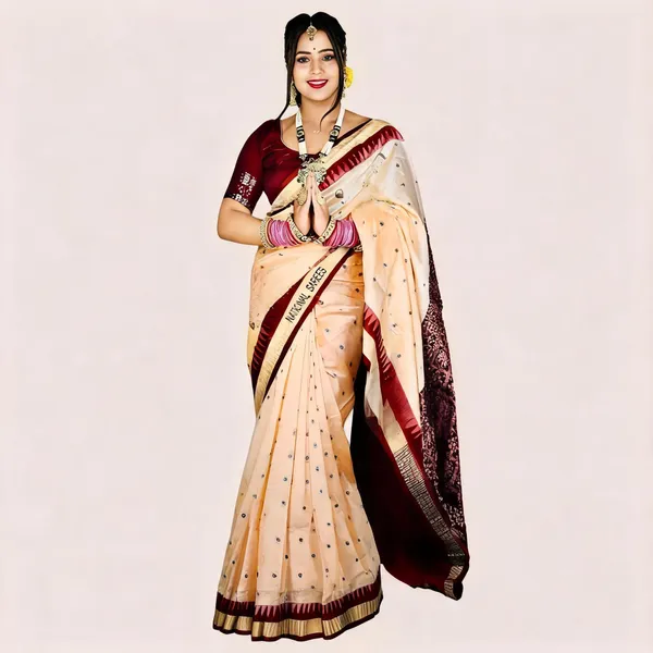 National_Saree_Temple_Border_Sambalpuri_Art_Silk_Saree_(Beige)
