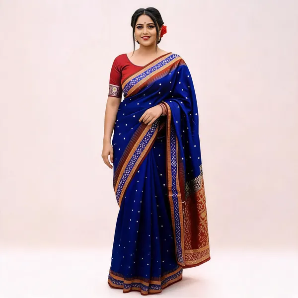 Weaver_Store_Printed_Sambalpuri_Silk_Blend_Saree_(Blue)