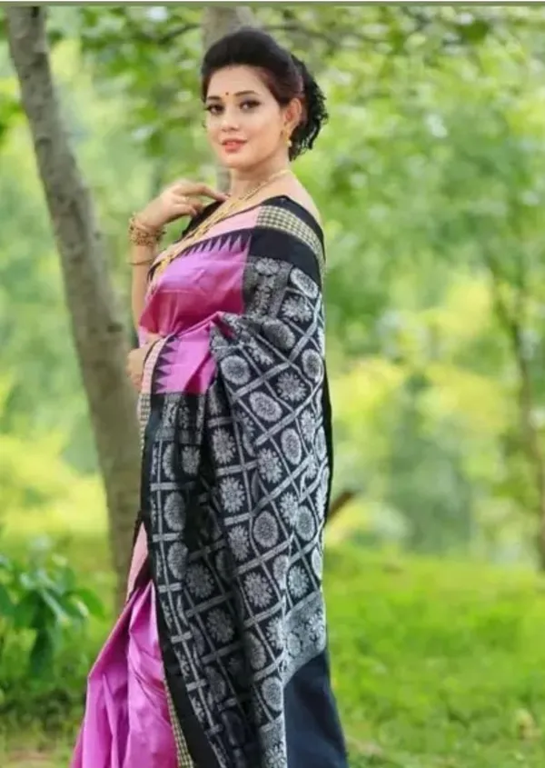Woven_Temple_Border_Sambalpuri_Art_Silk_Saree_(Purple)