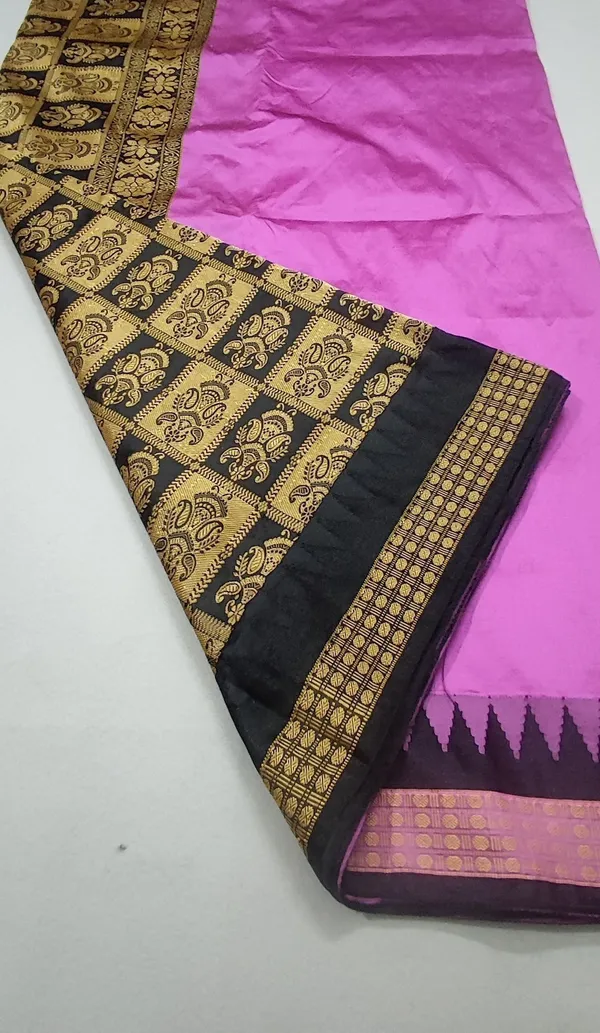 Woven_Temple_Border_Sambalpuri_Art_Silk_Saree_(Purple)