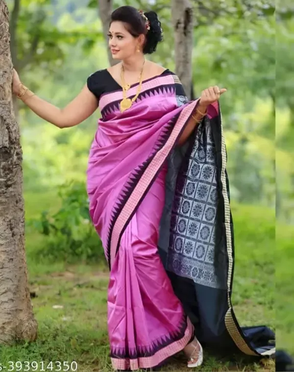 Woven_Temple_Border_Sambalpuri_Art_Silk_Saree_(Purple)