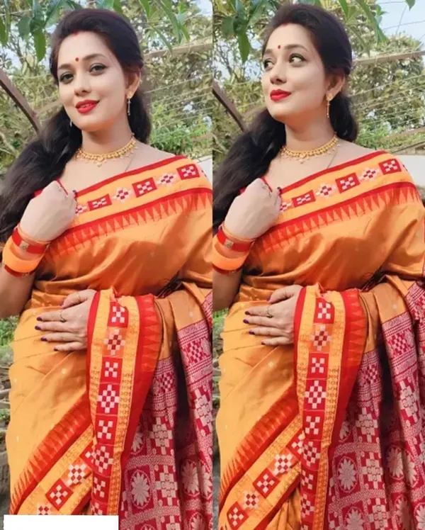 National_Sarees_Temple_Border_Sambalpuri_Handloom_Art_Silk_Saree_(Mustard)