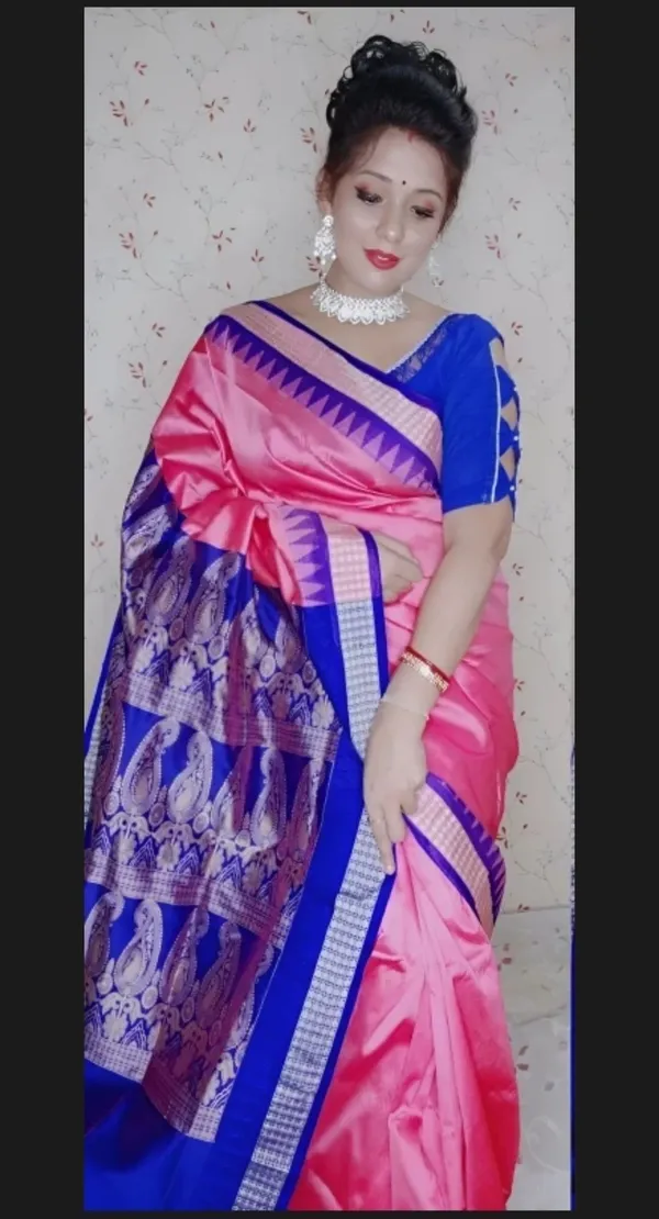 National_Saree_Temple_Border_Sambalpuri_Art_Silk_Saree_(Pink)