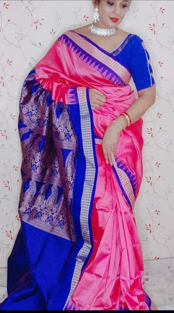 National_Saree_Temple_Border_Sambalpuri_Art_Silk_Saree_(Pink)