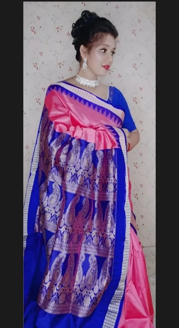 National_Saree_Temple_Border_Sambalpuri_Art_Silk_Saree_(Pink)