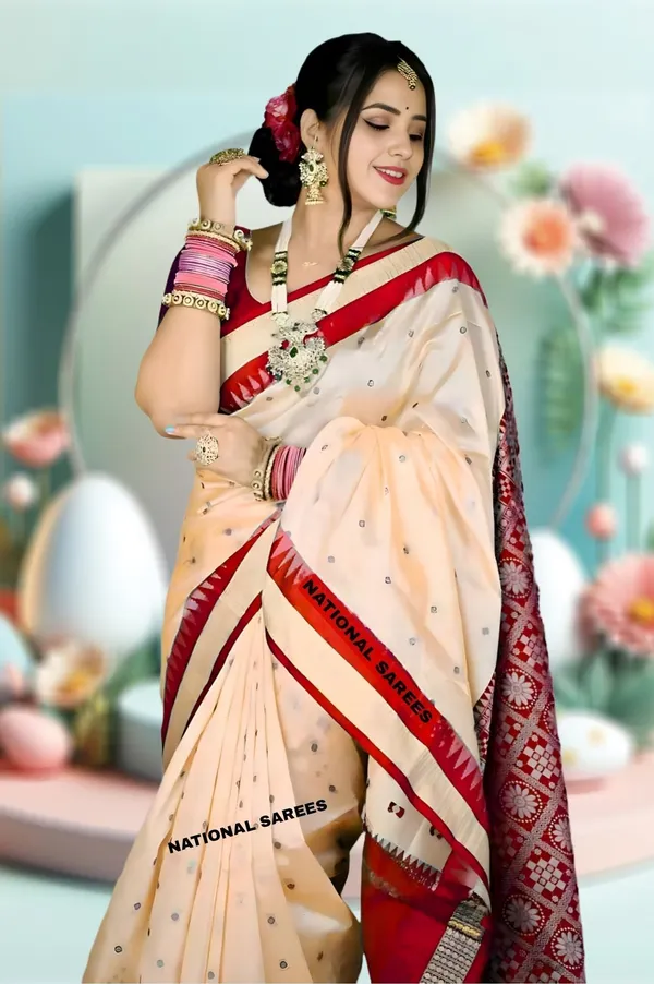 Nationalsaree_Woven_Sambalpuri_Art_Silk_Saree_(Beige)