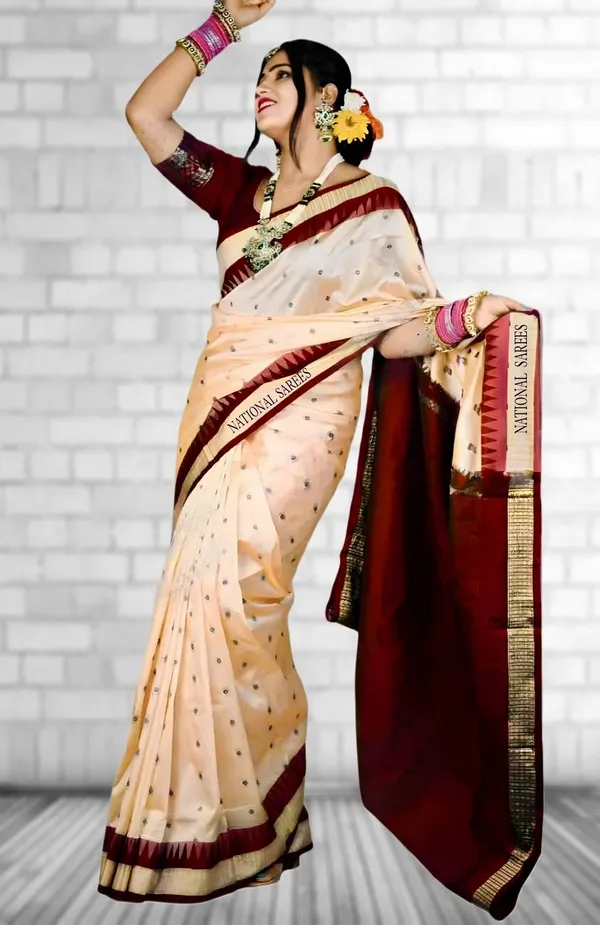 Weaver_Store_Temple_Border_Sambalpuri_Art_Silk_Saree_(Beige)