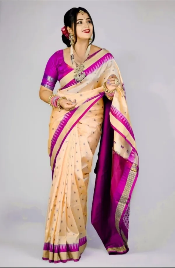 Weaver_Store_Temple_Border_Sambalpuri_Art_Silk_Saree_(Beige)