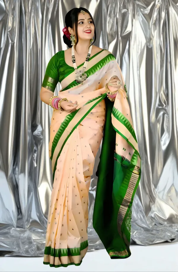 Weaver_Store_Temple_Border_Sambalpuri_Art_Silk_Saree_(Beige)