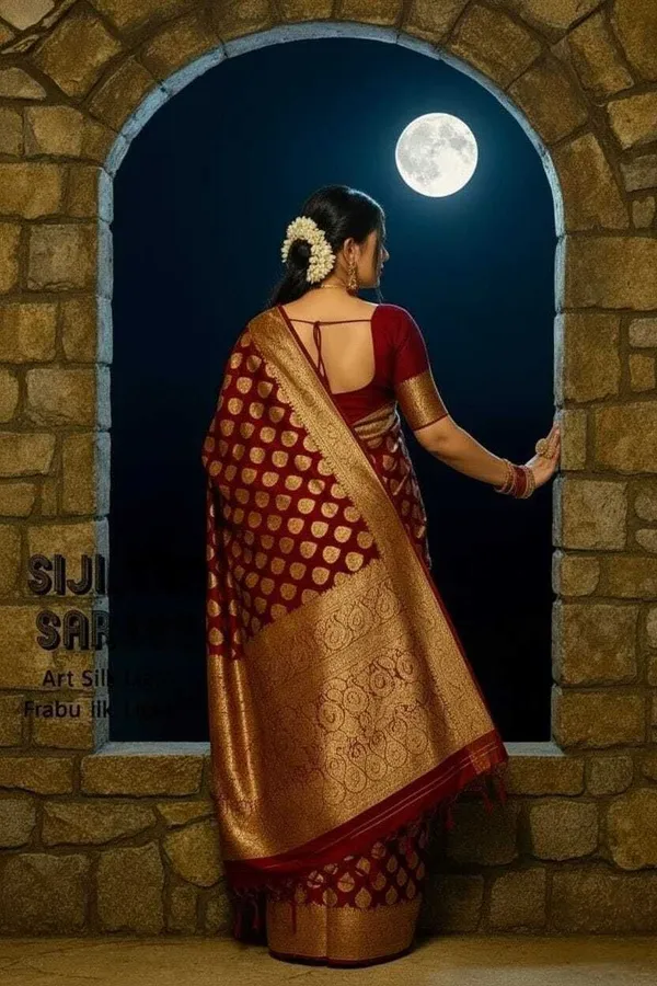 Weaver_Store_Woven_Banarasi_Art_Silk_Saree_(Maroon)