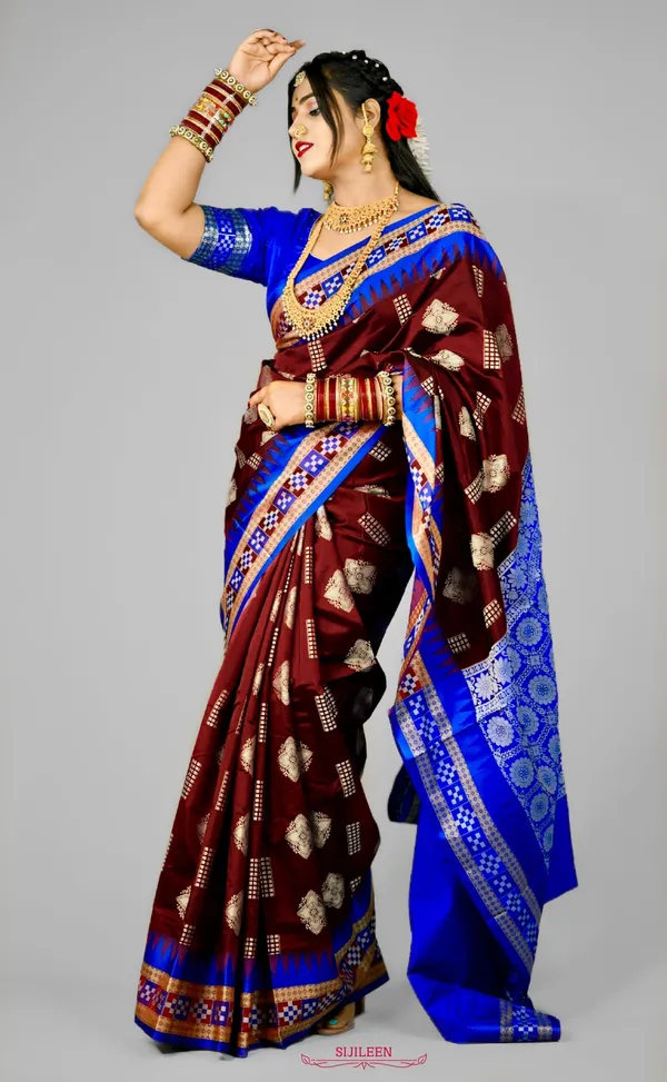 Weaver_Store_Woven_Banarasi_Art_Silk_Saree_(Maroon)