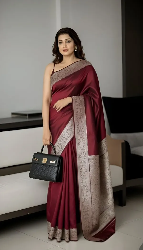 Weaver_Store_Woven_Banarasi_Art_Silk_Saree_(Maroon)