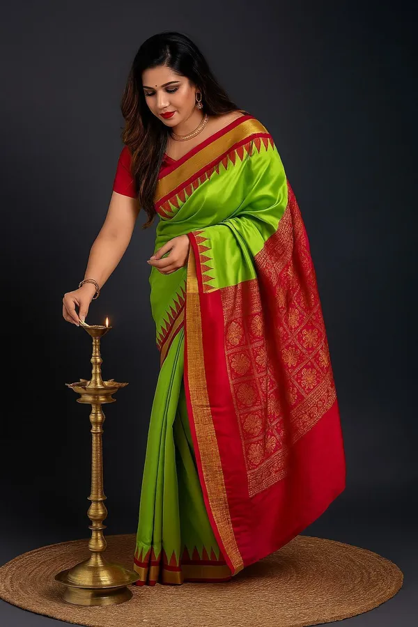 Weaver_Store_Woven_Banarasi_Art_Silk_Saree_(Green)