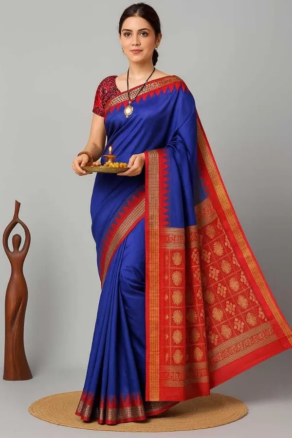 Weaver_Store_Woven_Banarasi_Art_Silk_Saree_(Blue)