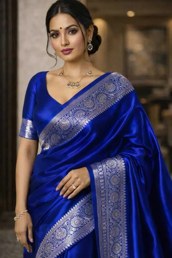 Weaver_Store_Woven_Banarasi_Art_Silk_Saree_(Blue)