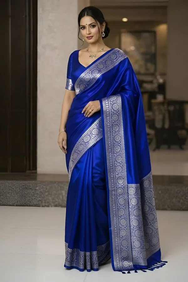 Weaver_Store_Woven_Banarasi_Art_Silk_Saree_(Blue)