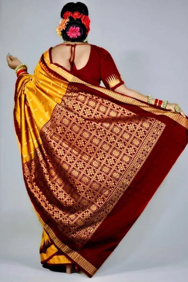 Weaver_Store_Printed_Banarasi_Art_Silk_Saree_(Mustard)