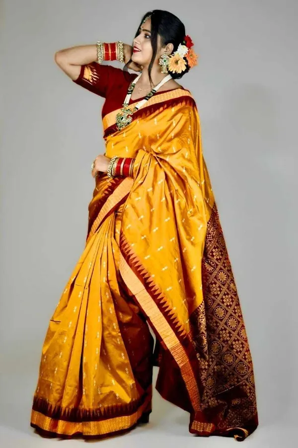 Weaver_Store_Printed_Banarasi_Art_Silk_Saree_(Mustard)