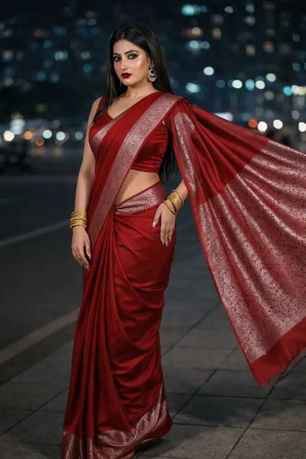 Weaver_Store_Woven_Banarasi_Art_Silk_Saree_(Red)
