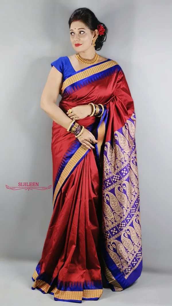 Weaver_Store_Woven_Banarasi_Art_Silk_Saree_(Red)