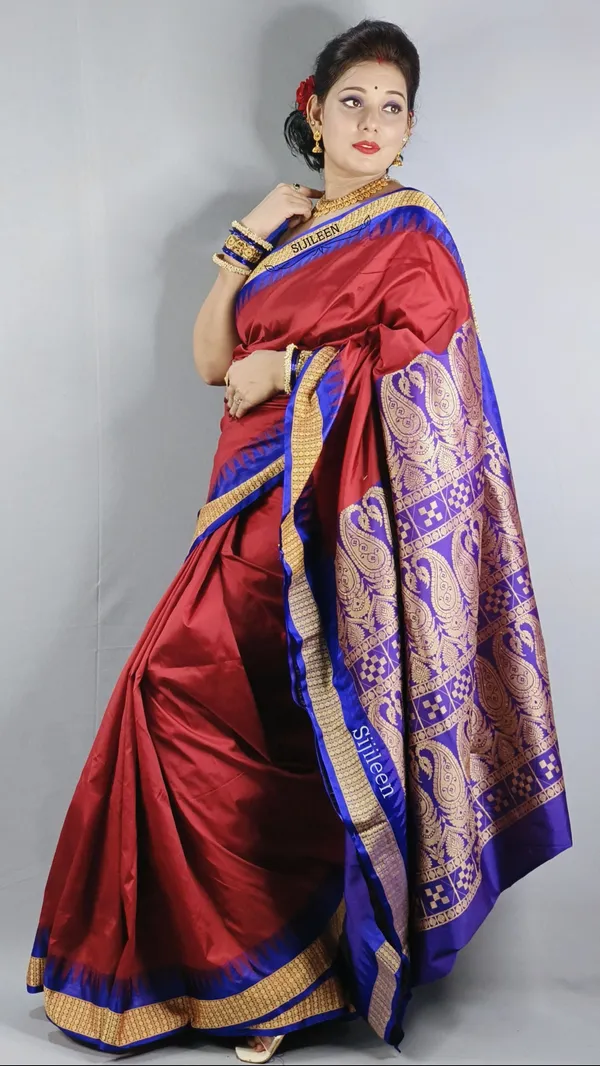 Weaver_Store_Woven_Banarasi_Art_Silk_Saree_(Red)