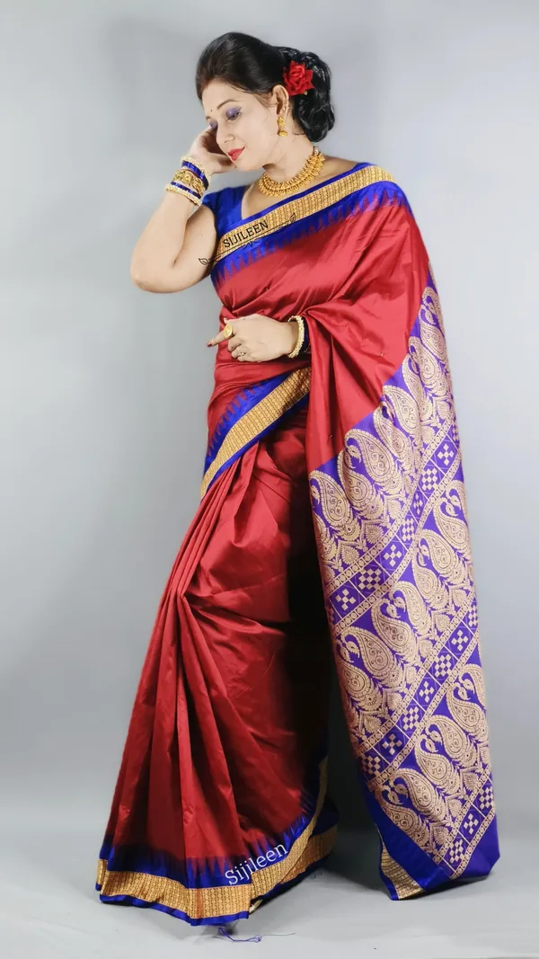 Weaver_Store_Woven_Banarasi_Art_Silk_Saree_(Red)
