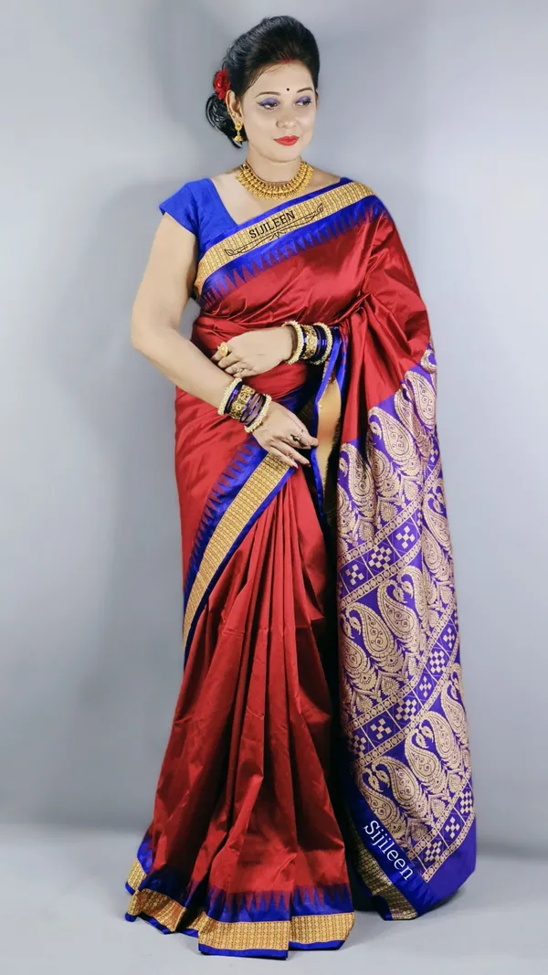 Weaver_Store_Woven_Banarasi_Art_Silk_Saree_(Red)