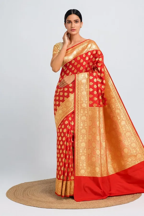Weaver_Store_Woven_Banarasi_Art_Silk_Saree_(Red)