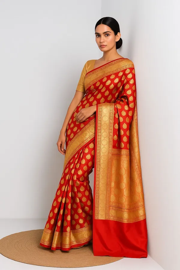 Weaver_Store_Woven_Banarasi_Art_Silk_Saree_(Red)