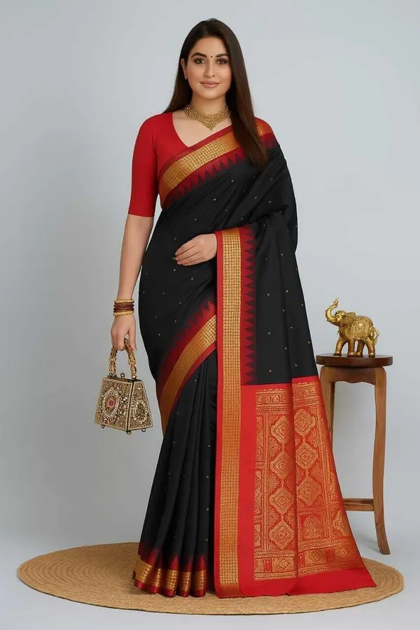 Weaver_Store_Woven_Banarasi_Art_Silk_Saree_(Black)
