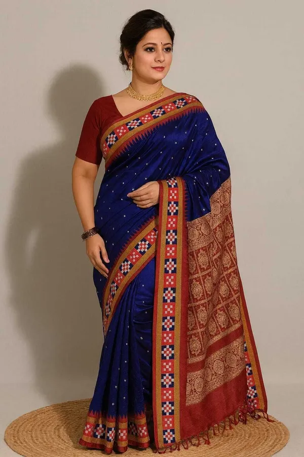 Weaver_Store_Woven_Banarasi_Art_Silk_Saree_(Blue)