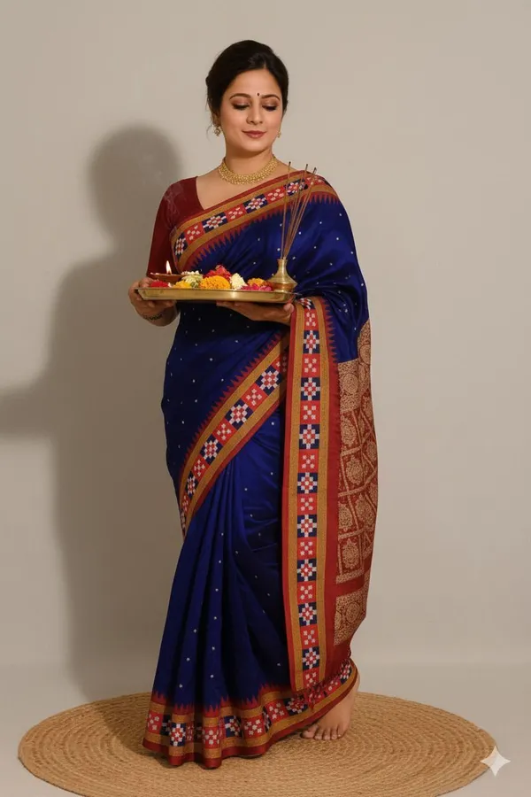 Weaver_Store_Woven_Banarasi_Art_Silk_Saree_(Blue)