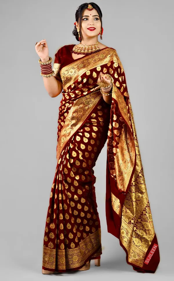 Weaver_Store_Woven_Banarasi_Art_Silk_Saree_(Maroon)