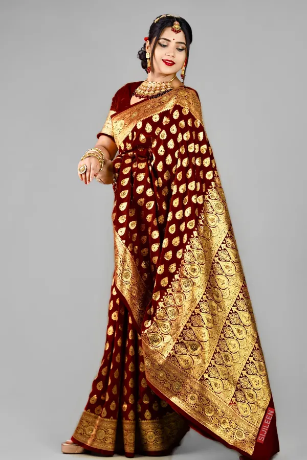 Weaver_Store_Woven_Banarasi_Art_Silk_Saree_(Maroon)