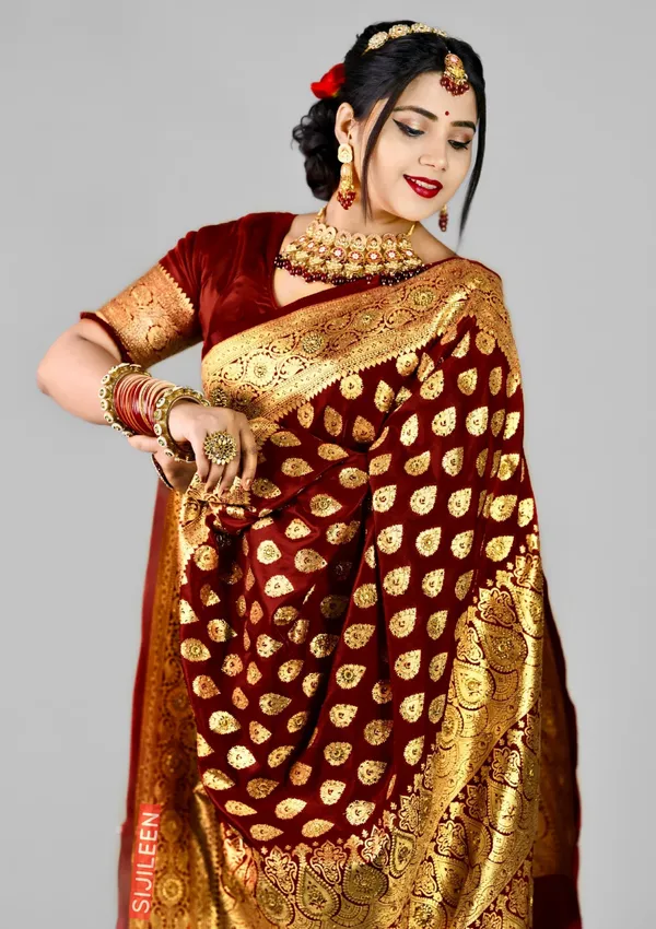 Weaver_Store_Woven_Banarasi_Art_Silk_Saree_(Maroon)
