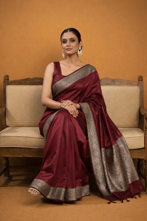 Weaver_Store_Woven_Banarasi_Art_Silk_Saree_(Maroon)