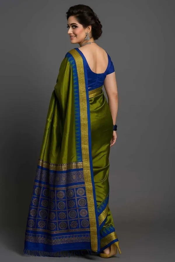 Weaver_Store_Woven_Banarasi_Art_Silk_Saree_(Green)