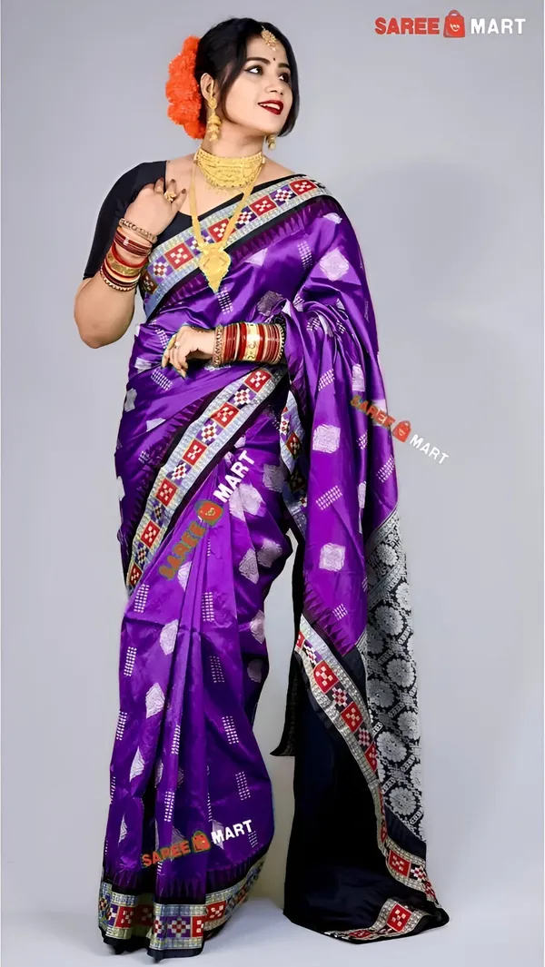 Weaver_Store_Woven_Banarasi_Art_Silk_Saree_(Purple)