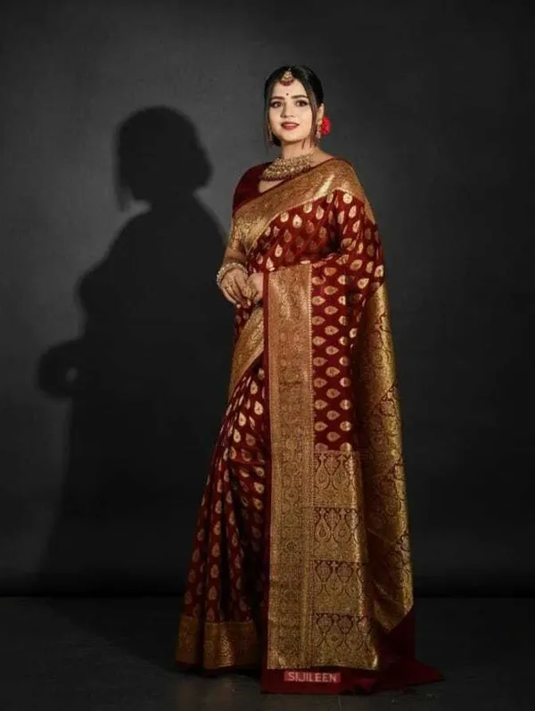 Weaver_Store_Woven_Banarasi_Art_Silk_Saree_(Maroon)