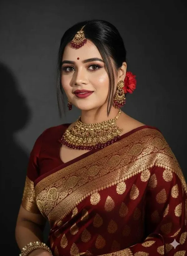 Weaver_Store_Woven_Banarasi_Art_Silk_Saree_(Maroon)