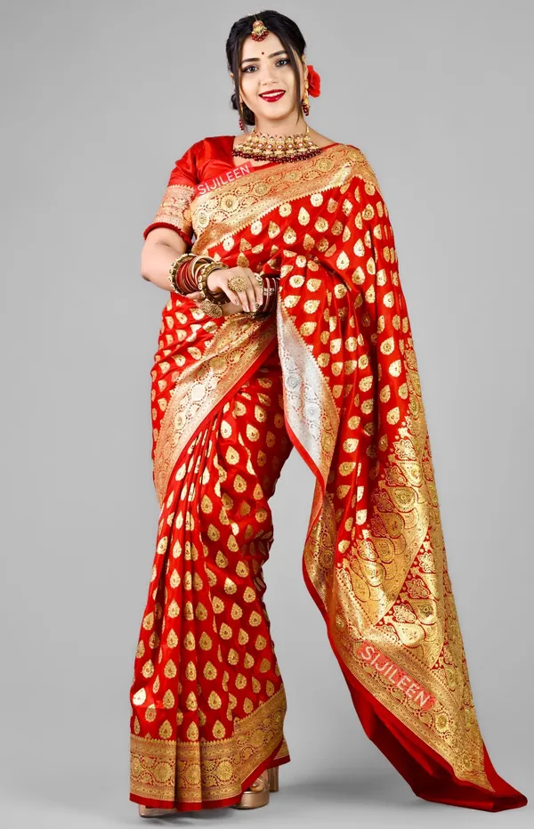 Weaver_Store_Woven_Banarasi_Art_Silk_Saree_(Red)
