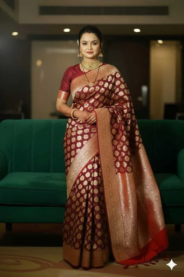 Weaver_Store_Woven_Banarasi_Art_Silk_Saree_(Maroon)