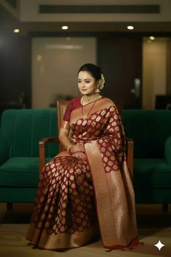 Weaver_Store_Woven_Banarasi_Art_Silk_Saree_(Maroon)