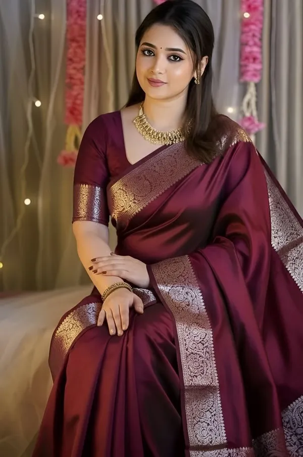 Weaver_Store_Woven_Banarasi_Art_Silk_Saree_(Maroon)