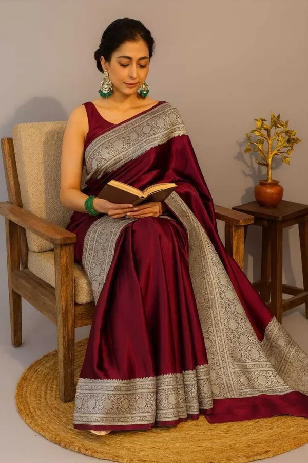 Weaver_Store_Woven_Banarasi_Art_Silk_Saree_(Maroon)