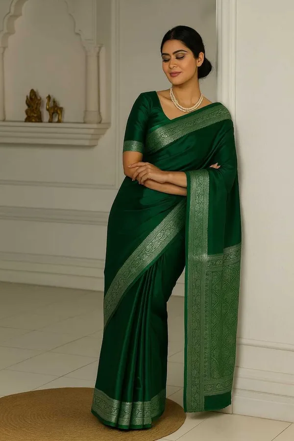 Weaver_Store_Woven_Banarasi_Art_Silk_Saree_(Green)
