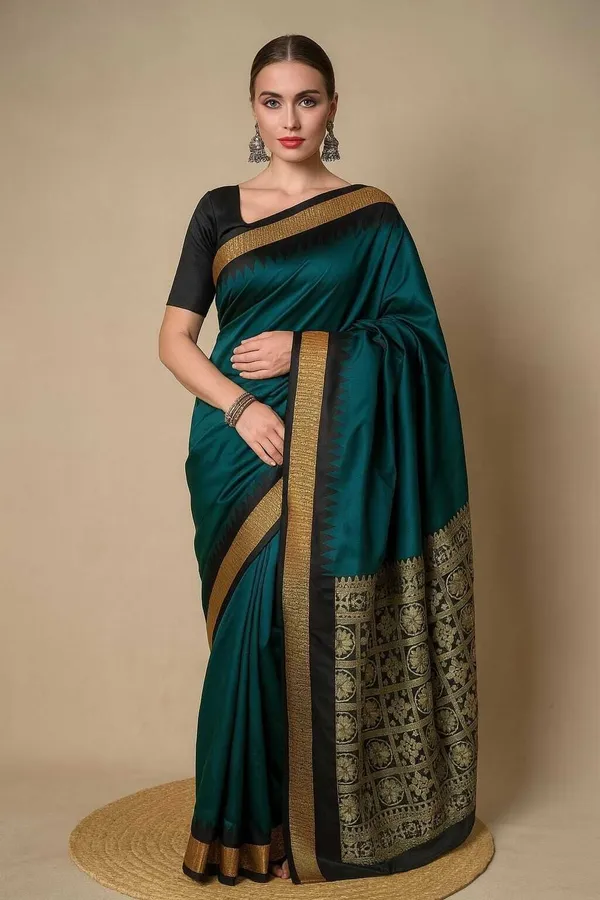 Weaver_Store_Woven_Banarasi_Art_Silk_Saree_(Green)