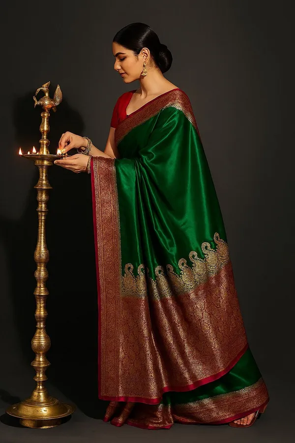 Weaver_Store_Woven_Banarasi_Art_Silk_Saree_(Green)